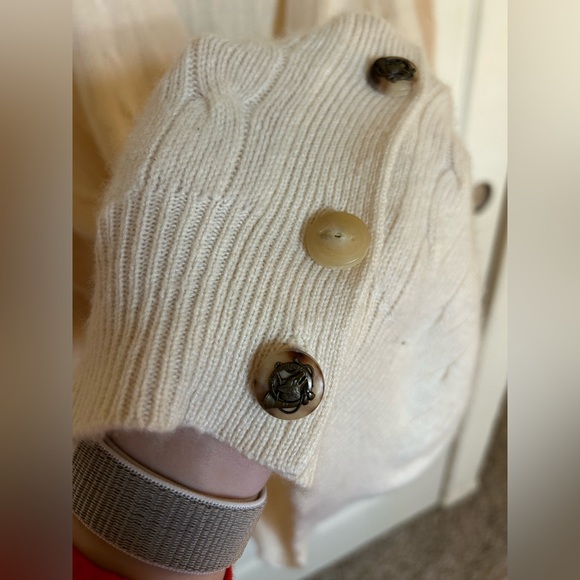 Cream Ralph Lauren blue label 100% cashmere cardigan - Picture 6 of 7